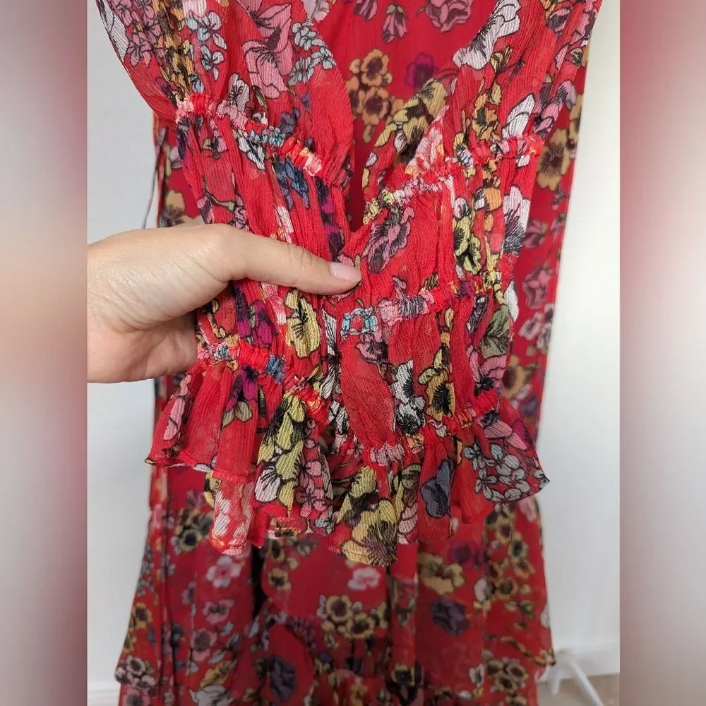 Alexis Solace Dress Eden Floral Red XS